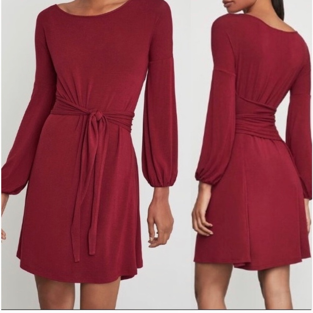 BCBGMAXAZRIA Women's
Tie Front A-line Jersey
Dress